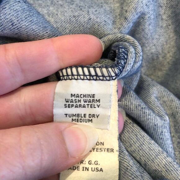 Cut loose navy blue velvet velour tunic top size Medium - Picture 8 of 14